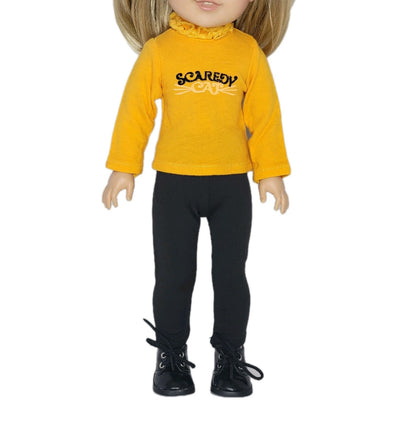 Scaredy Cat Pant Set Fits 14.5" Wellie Wisher American Girl Doll Clothes1