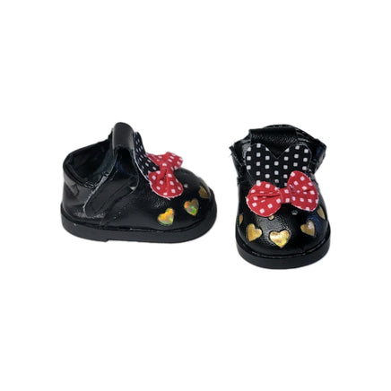 Black Heart Cutout Mary Jane Shoes Fits 14.5" Wellie Wisher American Girl Doll2