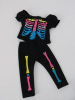 Electric Neon Skeleton Costume Fits 18" American Girl Doll Clothing2