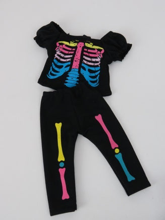 Electric Neon Skeleton Costume Fits 18" American Girl Doll Clothing2