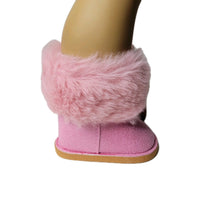 Pink Fur Boots Fits 18" American Girl Doll Clothes Shoes2