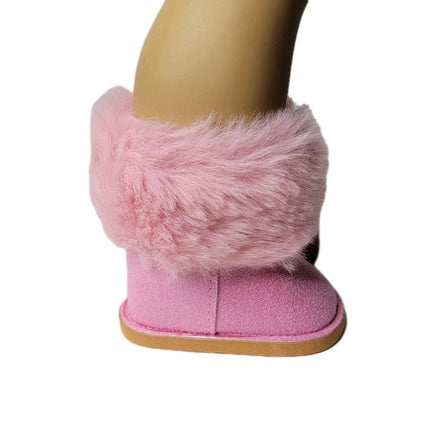 Pink Fur Boots Fits 18" American Girl Doll Clothes Shoes2