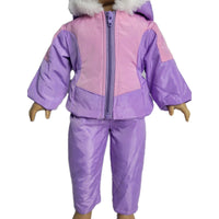 Purple And Pink Snowsuit Coat & Snow Pants Fits 18" American Girl Doll Clothes4