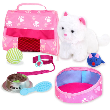 White Kitty Cat Set Fits 18" American Girl Doll Accessories Food0