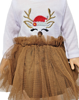 Reindeer Dress Vest Outfit Fits 14.5" Wellie Wisher American Girl Doll Clothing2