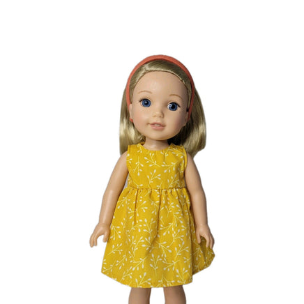 Autumn Dress  & Cardigan Fits 14.5" Wellie Wisher American Girl Doll Clothing1