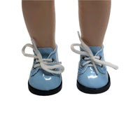 Light Blue Shoes Fits 14.5" Wellie Wisher American Girl Doll Shoes0