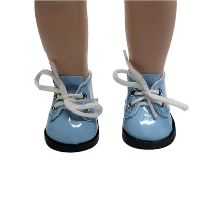 Light Blue Shoes Fits 14.5" Wellie Wisher American Girl Doll Shoes0