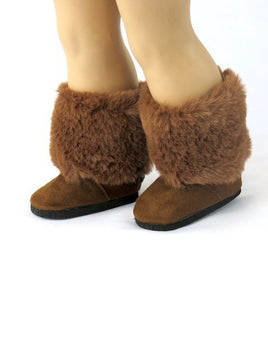 Brown Fur Boots Fits 18" American Girl Doll Clothing Shoes0