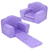 Purple Polka Dot Pull Out Chair Bed Fits 18" American Girl Doll Furniture0