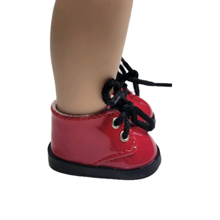 Red Shoes With Black Laces Fits 14.5" Wellie Wisher American Girl Doll Shoes3