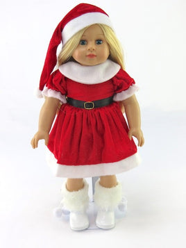 Red Santa Christmas Dress Hat Fits 18" American Girl Doll0