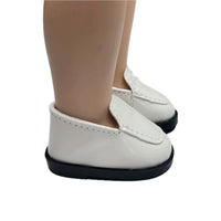 White Loafers Fits 14.5" Wellie Wisher American Girl Doll Shoes2