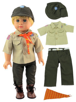 Boy Scout Outfit Pant Set Hat Fits 18" American Boy Girl Doll Clothing0