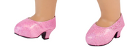 Pink Sparkly High Heels Fits 18" American Girl Doll Clothing Shoes1