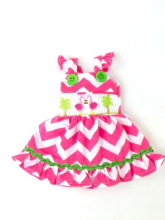 Hot Pink Flamingo Dress Fits 14.5" Wellie Wisher American Girl Doll Clothing1
