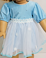 Blue Daisy Dress Fits 18" American Girl Doll Clothing1