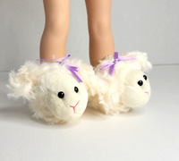 Little Lamb Slippers Fits 14.5" Wellie Wisher American Girl Doll Shoes0