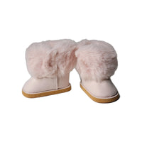 Light Pink Fur Boots Fits 18" American Girl Doll Clothes Shoes0