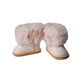 Light Pink Fur Boots Fits 18" American Girl Doll Clothes Shoes0