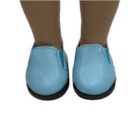 Blue Slip On Shoes Fits 14.5" Wellie Wisher American Girl Doll Shoes0