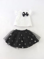 Black and White Skirt Set Fits 14.5" Wellie Wisher American Girl Doll Clothing2