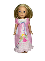 Pink Fairy Nightgown Fits 14.5" Wellie Wisher American Girl Doll Clothing0