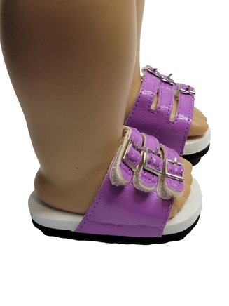 Purple Buckle Sandals Fits 18" American Girl Doll Clothing Shoes0