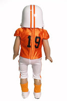 Orange Football Uniform Helmet Shoes Fits 18" American Boy Girl Doll Clothing2