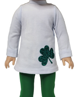 Irish Clover Pant Set Fits 14.5" Wellie Wisher American Girl Doll Clothing2