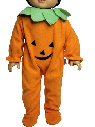 Pumpkin Costume Halloween Fits 18" American Girl Doll Clothing2