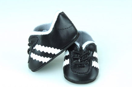 Black and White Soccer Shoes Fits 18" American Boy Girl Doll Shoes0