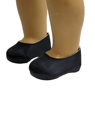 Black Satin Dress Shoes Fits 18" American Girl Doll Clothing Shoes0