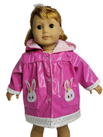 Bunny Rabbit Raincoat Fits 18" American Girl Doll Clothing0