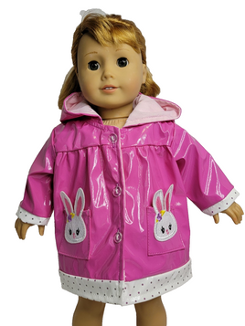 Bunny Rabbit Raincoat Fits 18" American Girl Doll Clothing0