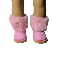 Pink Fur Boots Fits 18" American Girl Doll Clothes Shoes1