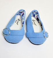 Blue Buckle Dress Shoes Fits 18" American Girl Doll Clothing Shoes1