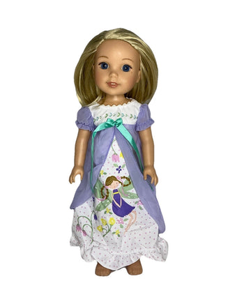 Purple Fairy Nightgown Fits 14.5" Wellie Wisher American Girl Doll Clothing0