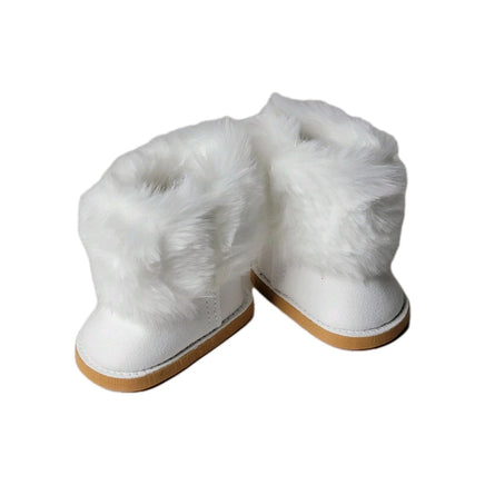 White Fur Boots Fits 18" American Girl Doll Clothes Shoes0
