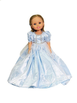 Blue Princess Ball Gown Fits 14.5" Wellie Wisher American Girl Doll Clothing0