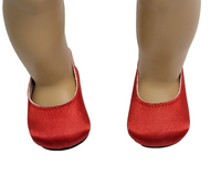 Red Satin Dress Shoes Fits 18" American Girl Doll Clothing Shoes1