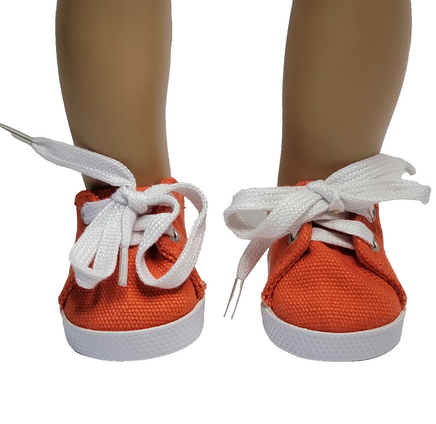Orange Slip On Sneakers Fits 18" American Girl Doll Clothing Shoes1