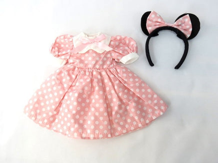 Little Pink Mouse Dress Fits 14.5" Wellie Wisher American Girl Doll Clothing1