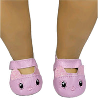 Pink Kitty Cat Dress Shoes Fits 18" American Girl Doll Clothes Shoes0
