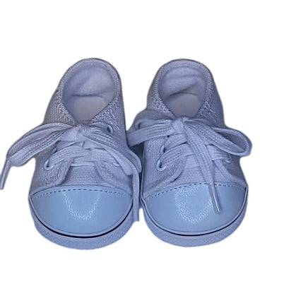 White Low Top Canvas Sneakers Fits 18" American Girl Doll Clothing Shoes1