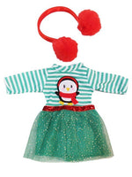 Penguin Christmas Dress Fits 14.5" Wellie Wisher American Girl Doll Clothing1