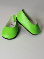Green Slip On Dress Shoes Fits 18" American Girl Doll Clothing Shoes1