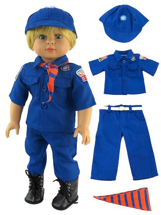 Blue Cub Scout Boy Scout Outfit Fits 18" American Girl Boy Doll Clothing0