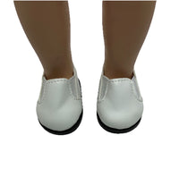 White Slip On Shoes Fits 14.5" Wellie Wisher American Girl Doll Shoes3
