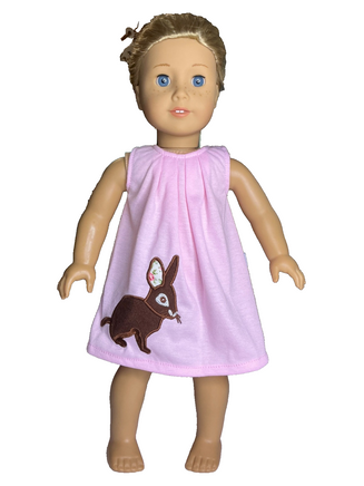 Pink Bunny Dress Fits 18" American Girl Doll Clothing0